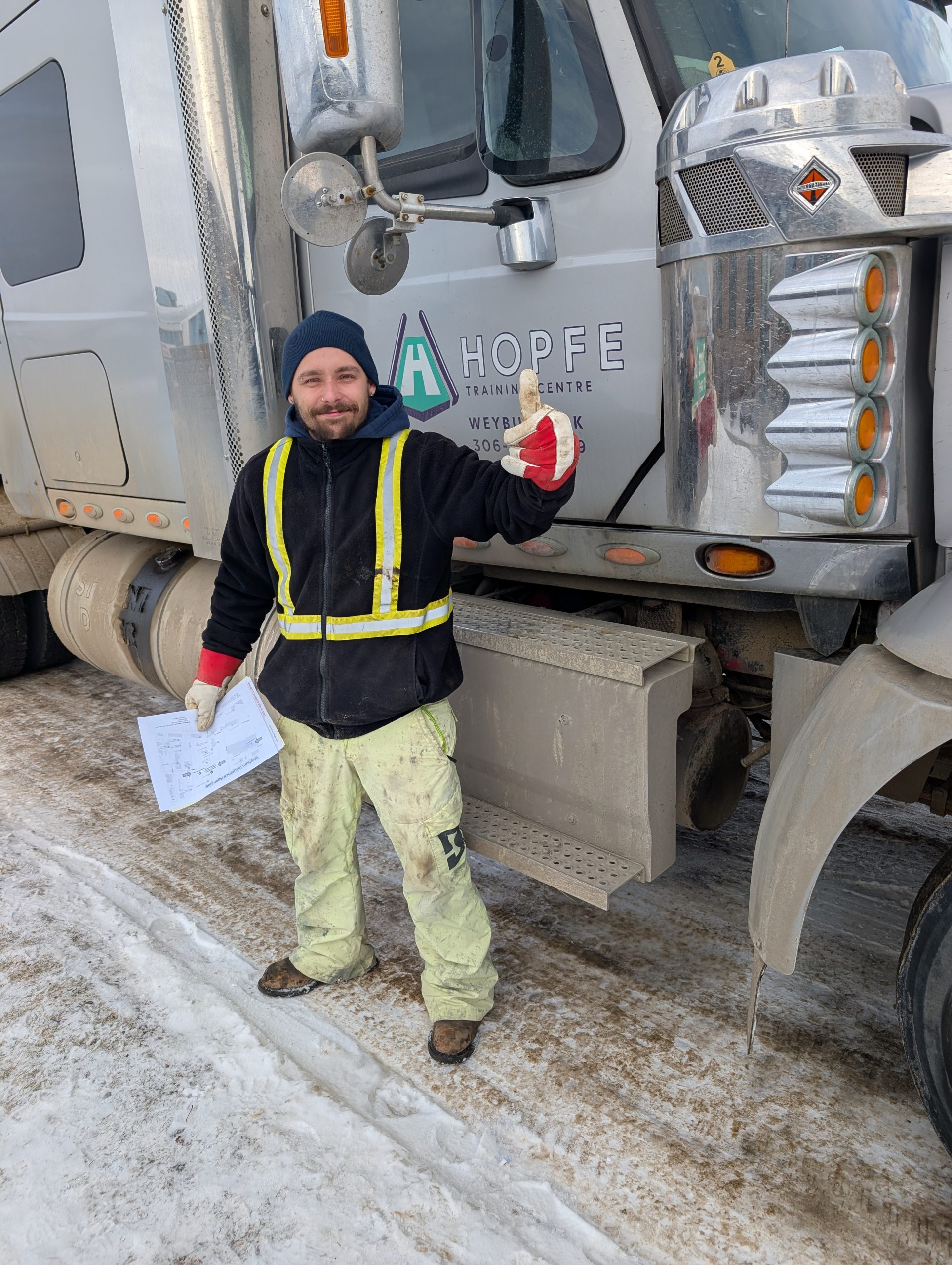 Elderly man driving big modern truck, closeup